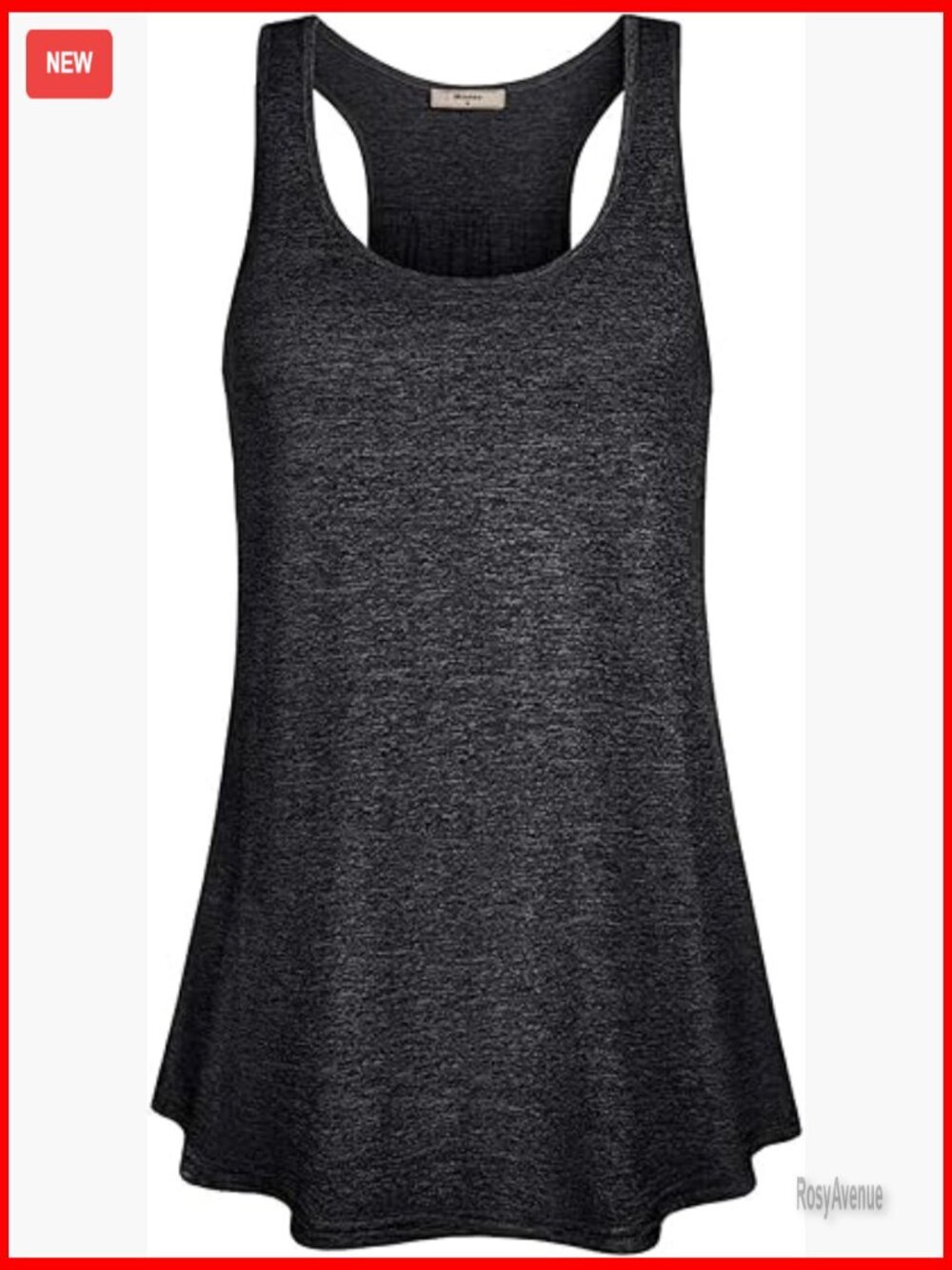 Loose Fit Racerback Tank Top, Sleeveless Workout Top, Polyester Spandex Yoga